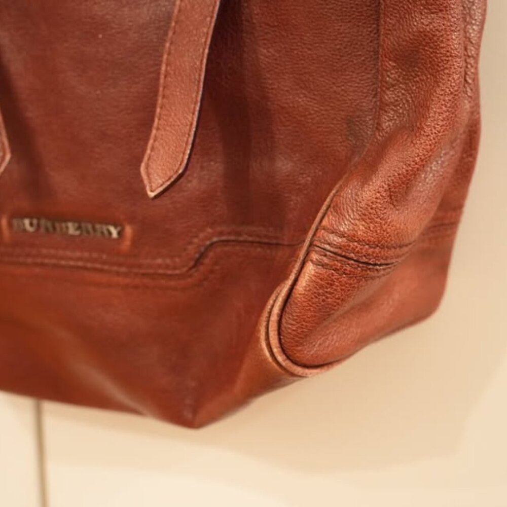 Burberry Chestnut Leather Tote - Picture 5 of 14